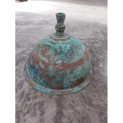 405 - 19th C. copper basin/sink {23 cm H x 34 cm Dia.}.