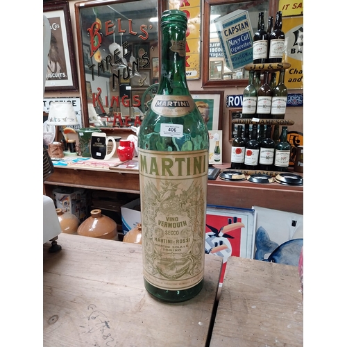 406 - Large Martini Bottle. {54 cm H x 12 cm Dia.}.