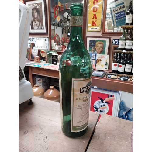 406 - Large Martini Bottle. {54 cm H x 12 cm Dia.}.