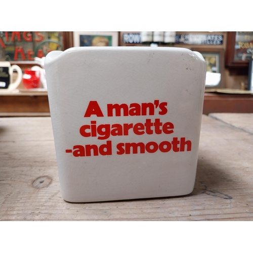 409 - Player's No 3 Cigarettes Arklow ceramic advertising ashtray. {10 cm H x 11 cm W}.