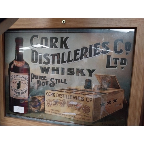 41 - Framed Cork Distilleries Co Ltd Pure Pot Still Whisky advertising print. {35 cm H x 45 cm W}.