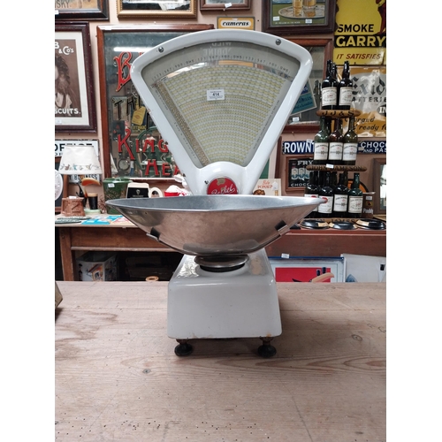 414 - 1950's Berkel Grocer's Scales {62 cm H x 39 cm W x 31 cm D}.