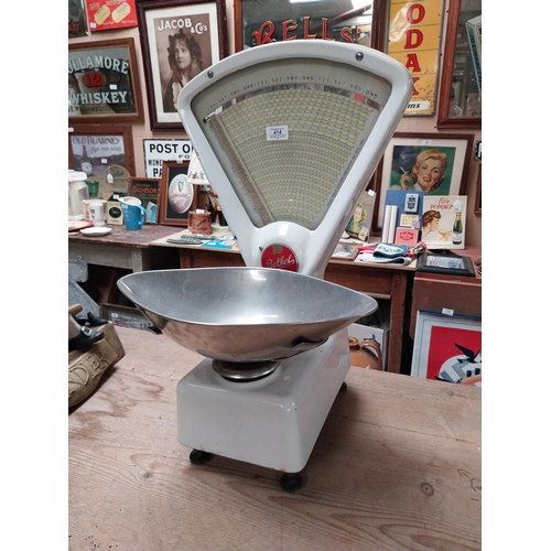 414 - 1950's Berkel Grocer's Scales {62 cm H x 39 cm W x 31 cm D}.