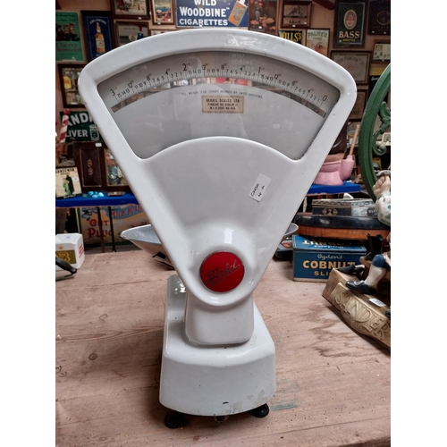 414 - 1950's Berkel Grocer's Scales {62 cm H x 39 cm W x 31 cm D}.