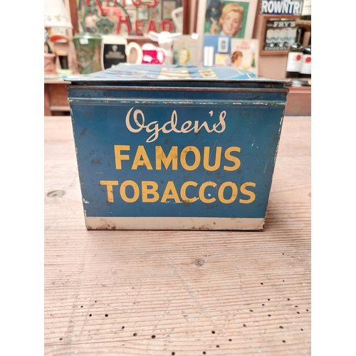 417 - Ogden's Cobnut Sliced Tobacco advertising tin. {12 cm H x 22 cm W x 15 cm D}.