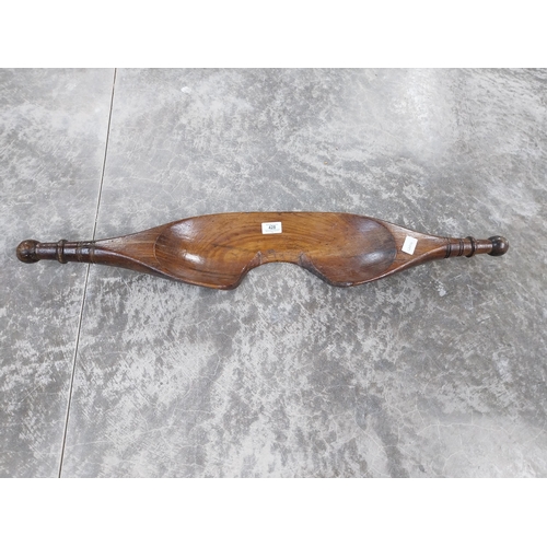 428 - 19th C. wooden yoke. {17 cm H x 88 cm W}.