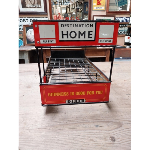 432 - Guinness advertising tinplate bottle crate in the form of a Bus. {27 cm H x 47 cm W x 23 cm D}.