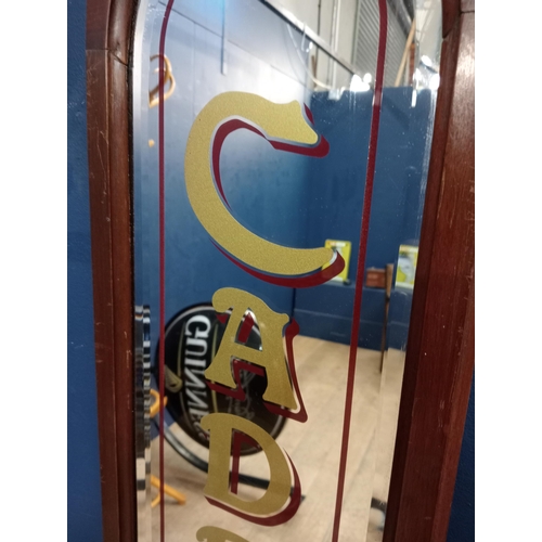 441 - Cadburys Bournville bevelled advertising mirror {H 113cm x W 26cm x D 4cm }. - NOT AVAILABLE TO VIEW... 