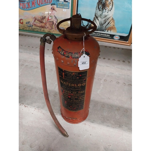 454 - 1940's Waterloo Fire Extinguisher. {54 cm H x 17 cm Dia.}