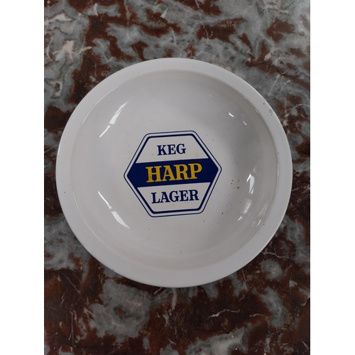 459 - Harp Lager Wade ceramic ashtray {4 cm H x 15 cm W x 15 cm D}  and Bulmers Woodpecker Cider Wade cera... 