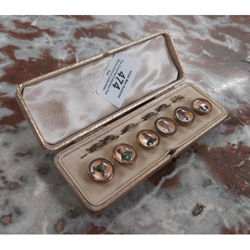 474 - Guinness Cuff links set in box. {2 cm H x 12 cm W x 4 cm D}.