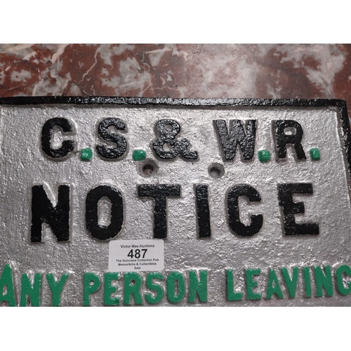 487 - GS and WR Notice Any person leaving this gate open is liable to a penalty of forty shillings cast ir... 