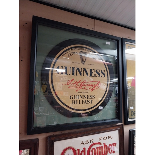 49 - Guinness Belfast framed Advert. {77 cm H x 76 cm W}.