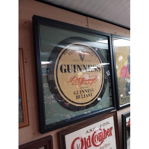 49 - Guinness Belfast framed Advert. {77 cm H x 76 cm W}.