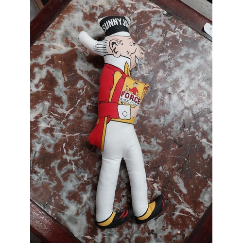 492 - Sunny Jim Forced Wheat Flakes advertising toy. {38 cm H x 10 cm W}.