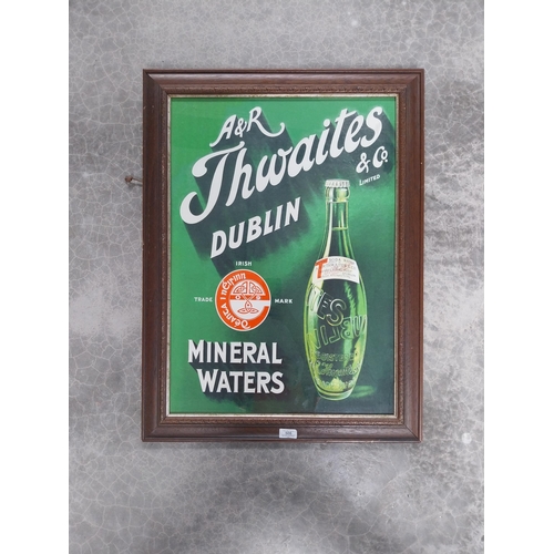 506 - A&R Thwaites & Co. Dublin Mineral Waters framed advertising print {84 cm H x 61 cm W}.