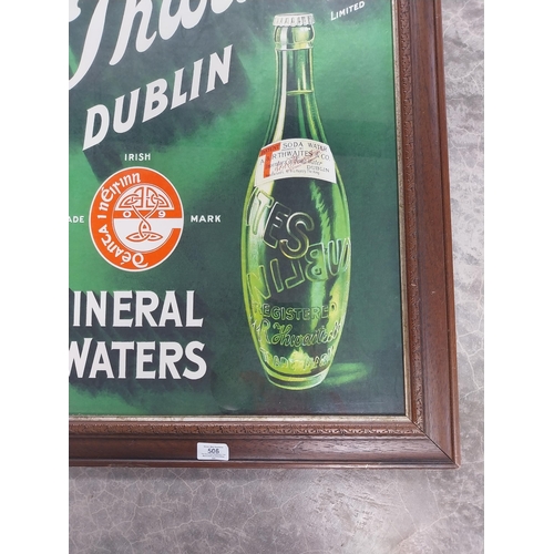 506 - A&R Thwaites & Co. Dublin Mineral Waters framed advertising print {84 cm H x 61 cm W}.