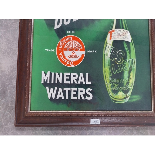 506 - A&R Thwaites & Co. Dublin Mineral Waters framed advertising print {84 cm H x 61 cm W}.