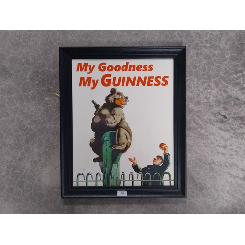 509 - My Goodness My Guinness framed advertising print {60 cm H x 49 cm W}.