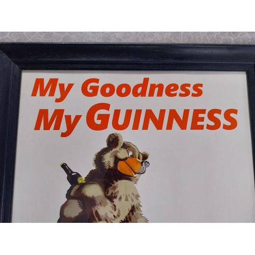 509 - My Goodness My Guinness framed advertising print {60 cm H x 49 cm W}.