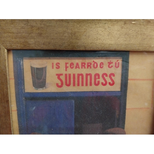 51 - Framed Is Fearrde Tu Guinness advertising print. {34 cm H x 23 cm W}.