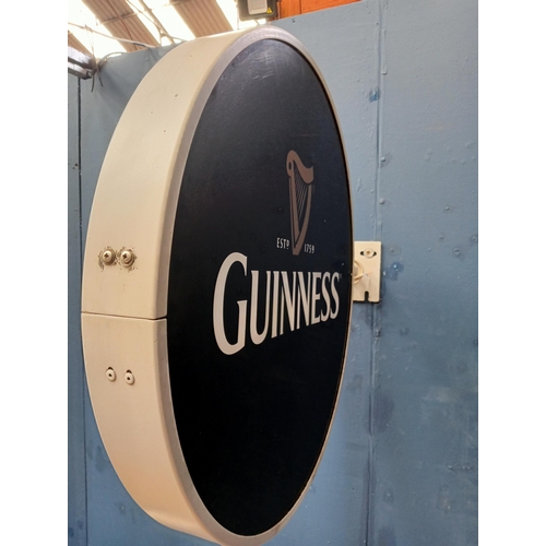 511 - Double-sided Guinness advertising sign  {H 70cm x D 80cm }. - NOT AVAILABLE TO VIEW IN PERSON