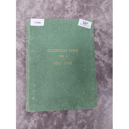 527 - Five volumes of Guinness Times Magazines.  PART OF THE DAVID HUGHES COLLECTION.