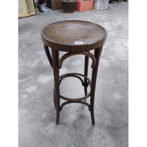 528 - Two bentwood bar stools. {80 cm H x 37 cm Dia.}