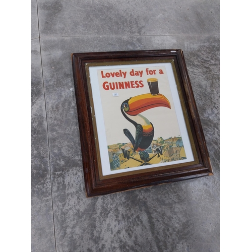 531 - Framed Lovely Day for a Guinness Toucan advertising print. {92 cm H  x72 cm W}.