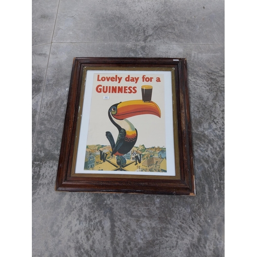 531 - Framed Lovely Day for a Guinness Toucan advertising print. {92 cm H  x72 cm W}.