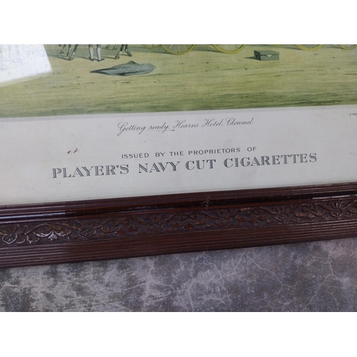 537 - Player's Navy Cut Cigarettes advertising showcard in original stamped frame.{45 cm H x 58 cm W}.