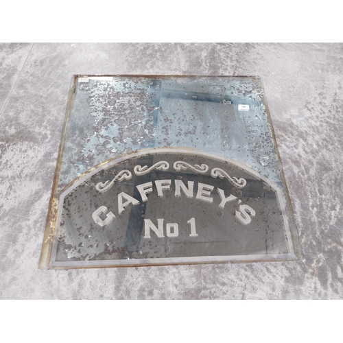 547 - 1950's Gaffney's No 1 advertising bar mirror. {70 cm H x 73 cm W}.