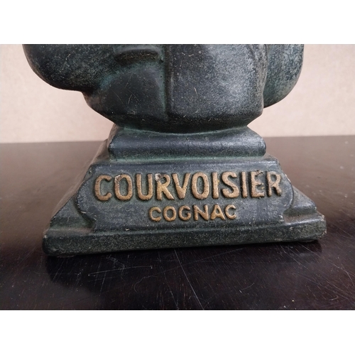 558 - Courvoisier Cognac Ruberoid advertising figure. {27 cm H x 16 cm W x 9 cm D}.