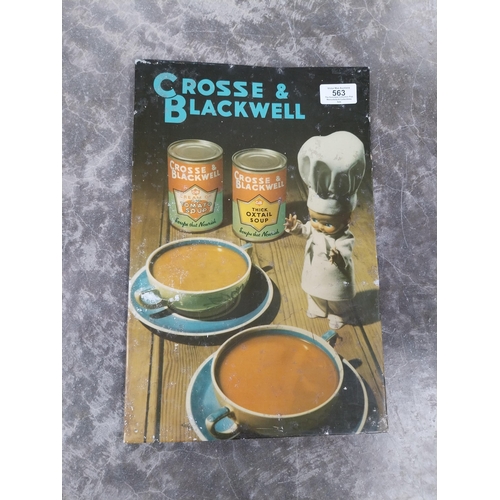 563 - Crosse and Blackwell Soup advertising sign. {27 cm H x 24 cm W].