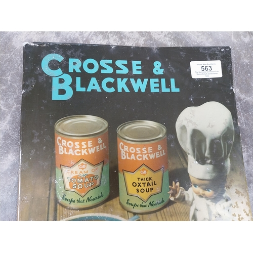 563 - Crosse and Blackwell Soup advertising sign. {27 cm H x 24 cm W].