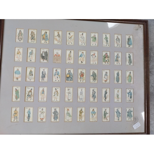 571 - Two Framed montage of Cigarette cards depicting Victorian characters and Country Pubs {