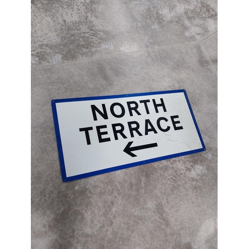 576 - North Terrace alloy sign. {60 cm H x 120 cm W}.