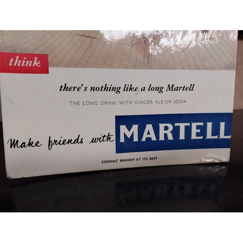 587 - Martell Cognac cardboard advertising showcard {28 cm H x 20 cm W}.