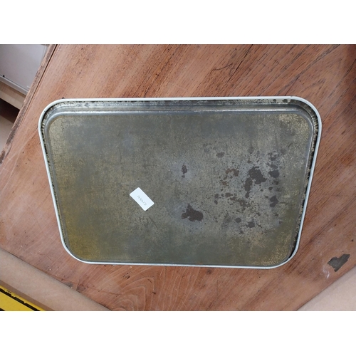 61 - 7 UP tin plate tray {30 cm H x 42 cm W}.