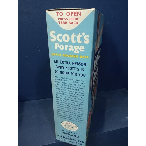 613 - Scotts Porage Oats giant advertising shop display box {46cm H x 34cm W x 12cm D}- NOT AVAILABLE TO V... 