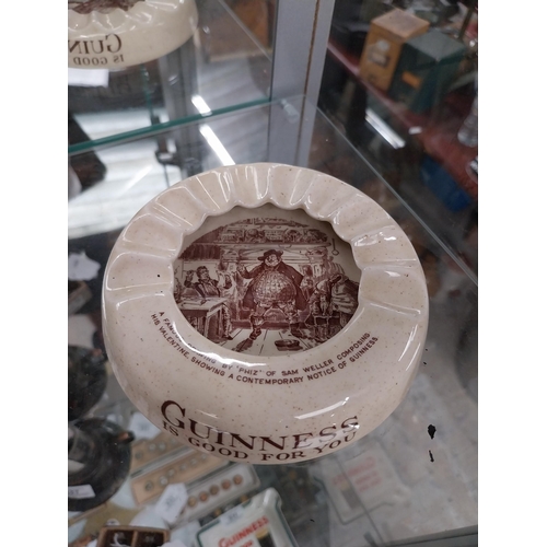 626 - Guinness is Good For You ashtray {3 cm H x 11 cm Dia} and Arthur Guinness Bi-Centenary Arklow ashtra... 