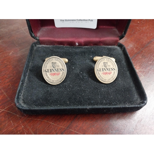 646 - Two sets of Guinness cuff links - Guinness Supporters Club and Guinness Label. PART OF THE DAVID HUG... 