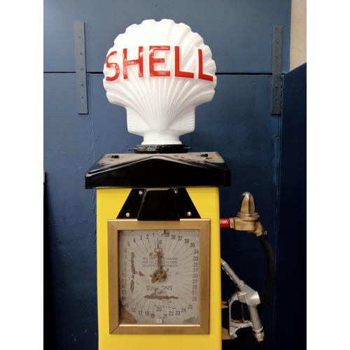 656 - Shell advertising pump  {H 240cm x W 55cm x D 40cm}. - NOT AVAILABLE TO VIEW IN PERSON