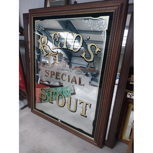 663 - 20th C. Reid's Special Stout framed advertising mirror {158 cm H x 126 cm W}.