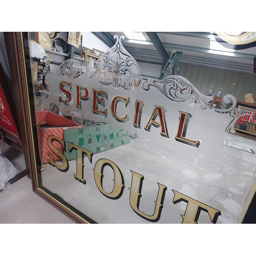 663 - 20th C. Reid's Special Stout framed advertising mirror {158 cm H x 126 cm W}.