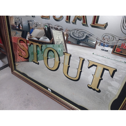 663 - 20th C. Reid's Special Stout framed advertising mirror {158 cm H x 126 cm W}.