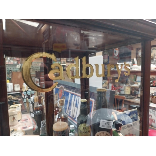 673 - 19th C. mahogany counter top shop Cadbury's Chocolates display cabinet - Harris and Sheldon Ltd Birm... 