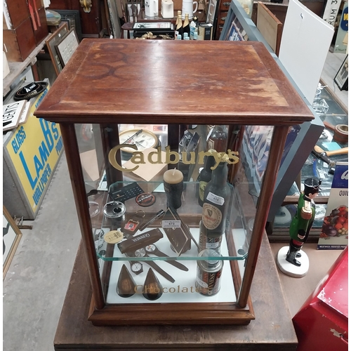 673 - 19th C. mahogany counter top shop Cadbury's Chocolates display cabinet - Harris and Sheldon Ltd Birm... 