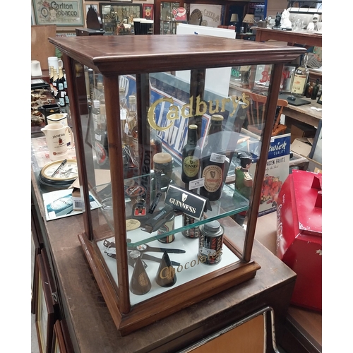 673 - 19th C. mahogany counter top shop Cadbury's Chocolates display cabinet - Harris and Sheldon Ltd Birm... 