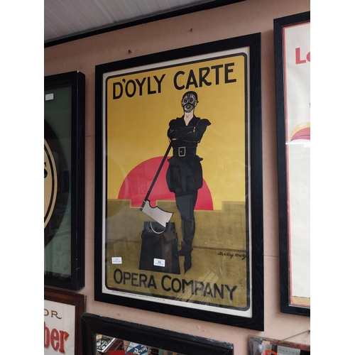 69 - Framed D'Oyly Carte Opera Company advertising print. {81 cm H x 56 cm W}.